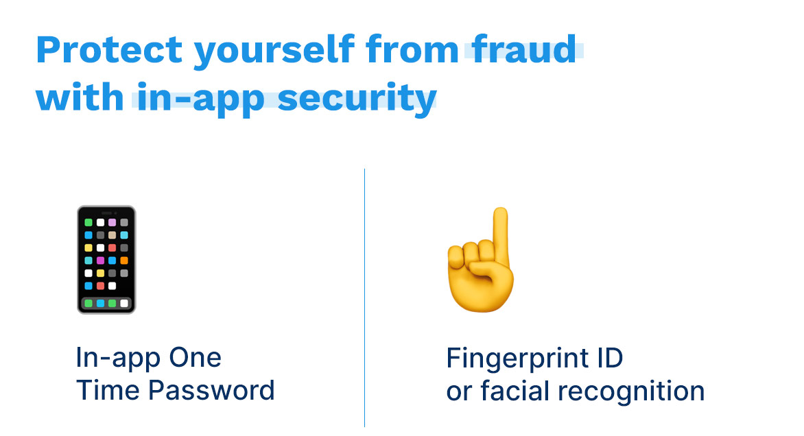 Protect yourself from fraud with in-app security: In-app OTP
